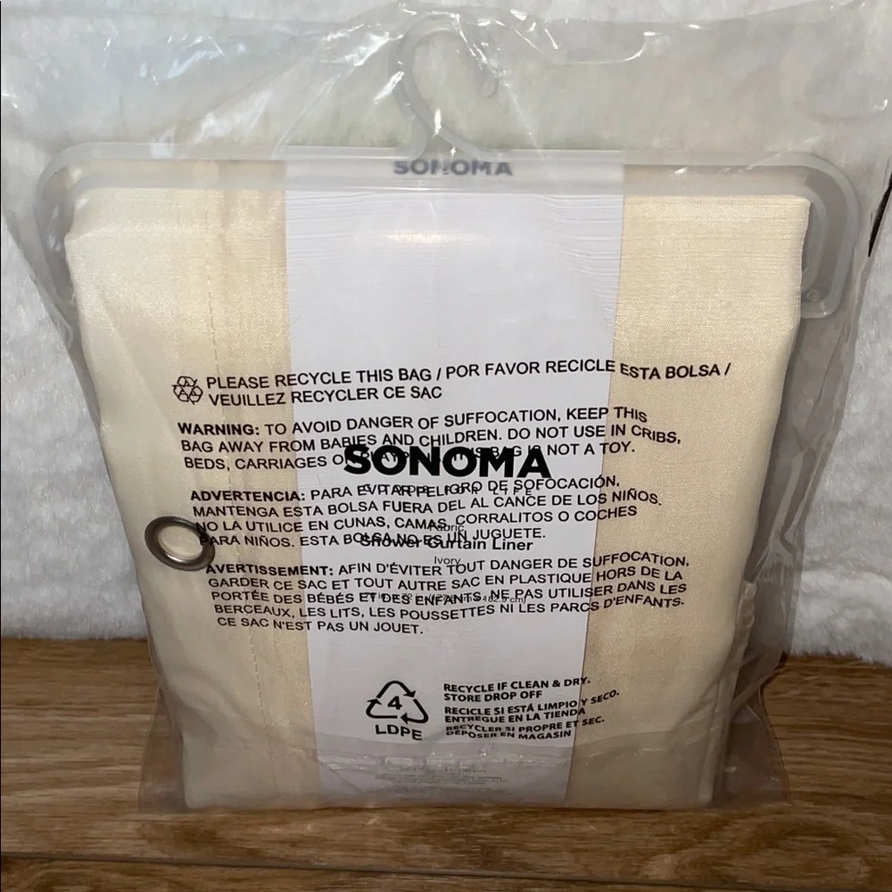 Sonoma Fabric Shower Curtain Liner Ivory